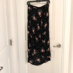 H&M high low floral wrap skirt